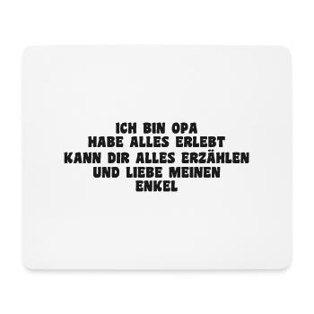 Ich bin Opa und liebe meinen Enkel - Mousepad (Querformat) - Weiß - Vorne