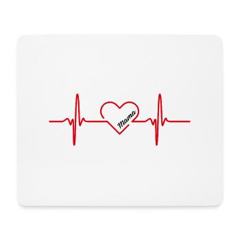 Mama Herzschlag 4 - Mousepad (Querformat) - Weiß - Vorne