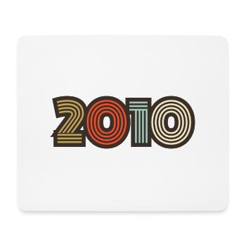 2010 rétro vintage - Tapis de souris (format paysage) - blanc - Devant