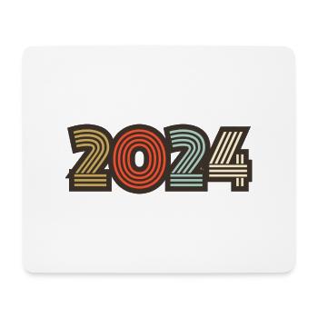2024 rétro vintage - Tapis de souris (format paysage) - blanc - Devant