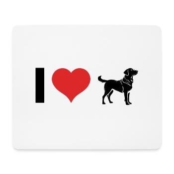 I love Dogs - Cute Pet Design - Mousepad (Querformat) - Weiß - Vorne