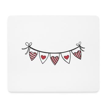 Heart Garland Hearts - Mouse Pad (horizontal) - white - Front