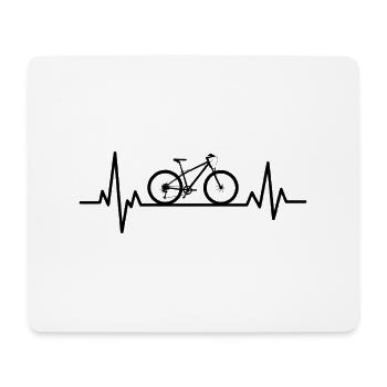 Mountainbike Herzschlag Downhill MTB - Tapis de souris (format paysage) - blanc - Devant