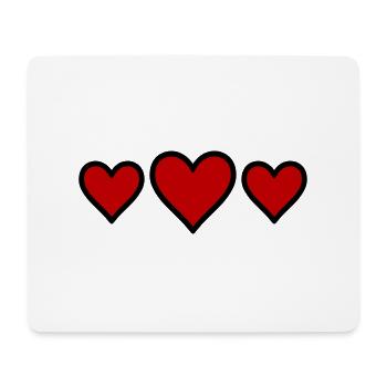 Herzen Symbol - Mousepad (Querformat) - Weiß - Vorne