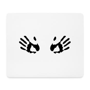 hand prints - Mouse Pad (horizontal) - white - Front