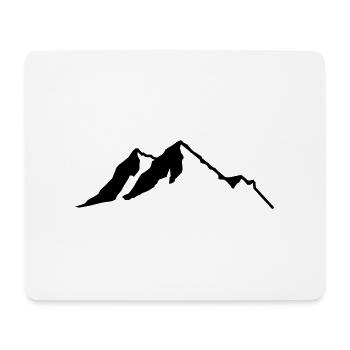 Berge - Mousepad (Querformat) - Weiß - Vorne