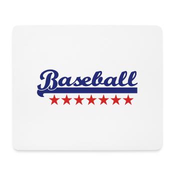 base-ball - Tapis de souris (format paysage) - blanc - Devant