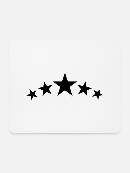 Sterne - Mousepad (Querformat) - Weiß