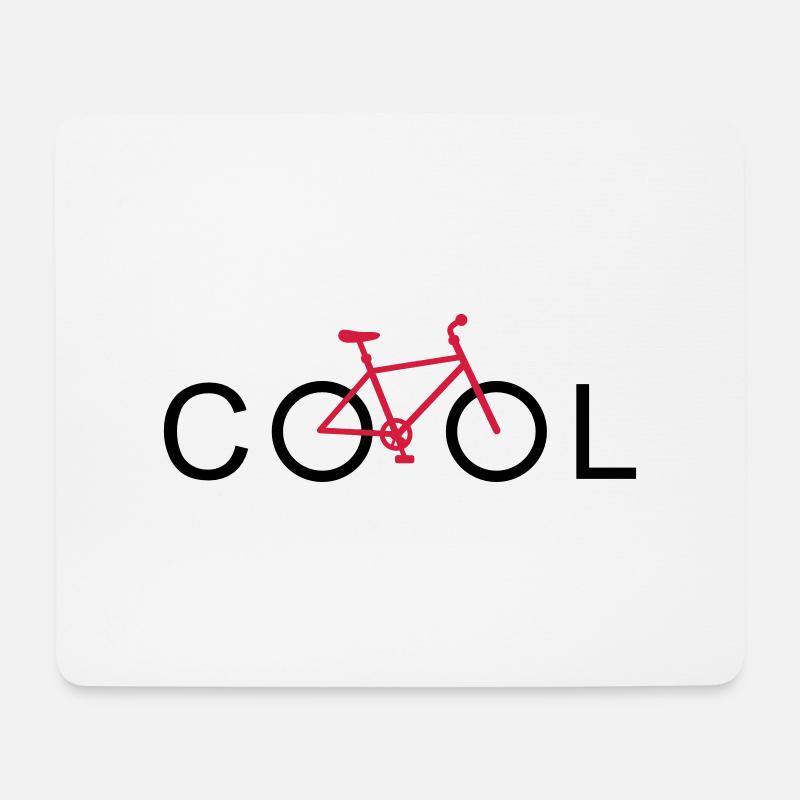 cool mountainbike - Mousepad (Querformat) - Weiß