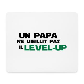 un papa ne vieillit pas,citations,geek,gaming - Tapis de souris (format paysage) - blanc - Devant