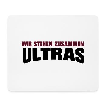 ULTRAS wir stehen zusammen - Mousepad (Querformat) - Weiß - Vorne