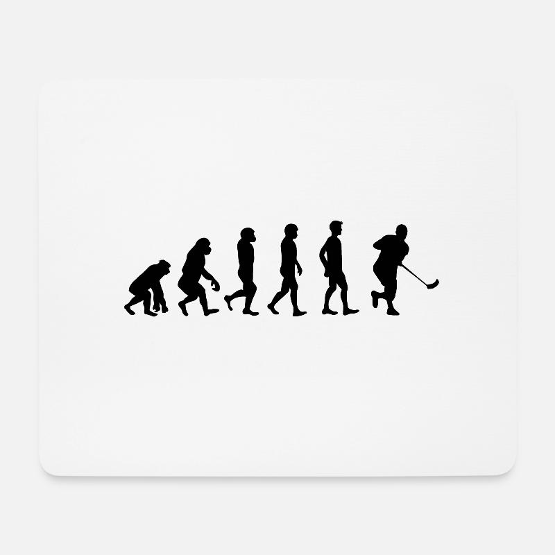 Unihockey Evolution - Mousepad (Querformat) - Weiß