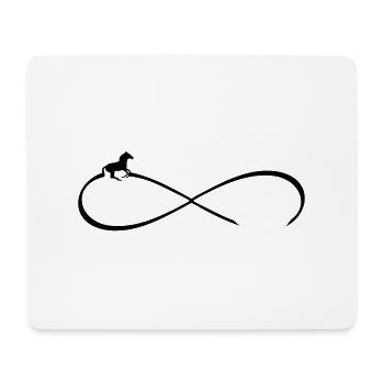 Pferdemotiv Pferd Unendlichkeit personalisierbar 8 - Mousepad (Querformat) - Weiß - Vorne