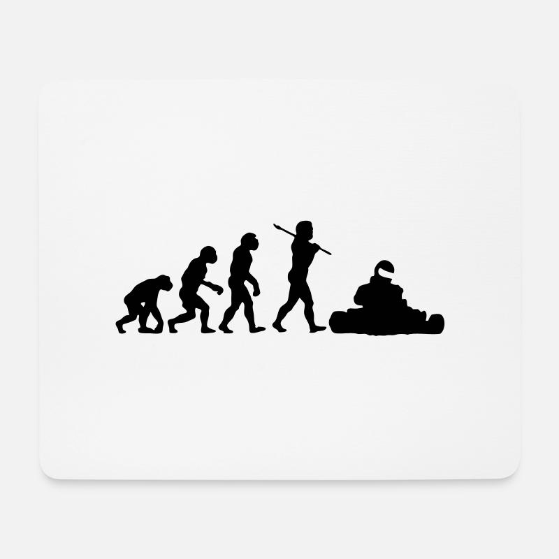 Karting Evolution - Mousepad (Querformat) - Weiß
