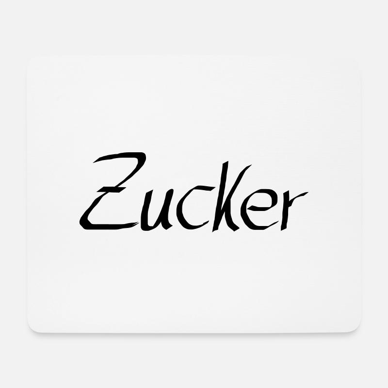 zucker - Mousepad (Querformat) - Weiß