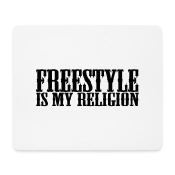 freestyle is my religion - Mouse Pad (horizontal) - white - Front