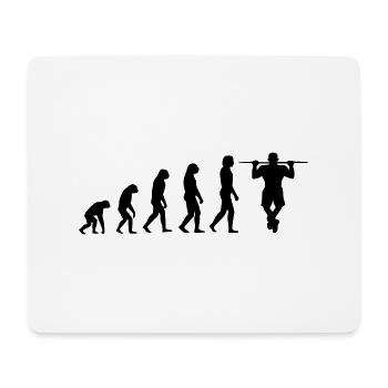 Evolution Calisthenics - Mousepad (Querformat) - Weiß - Vorne