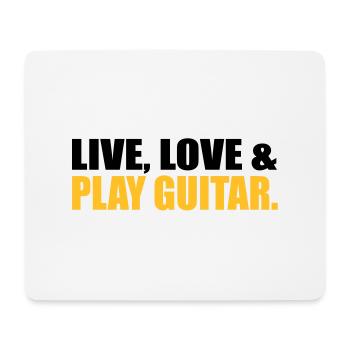 Gitarre - Mousepad (Querformat) - Weiß - Vorne