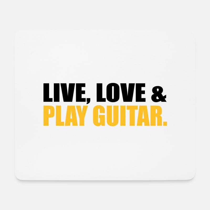 Gitarre - Mousepad (Querformat) - Weiß