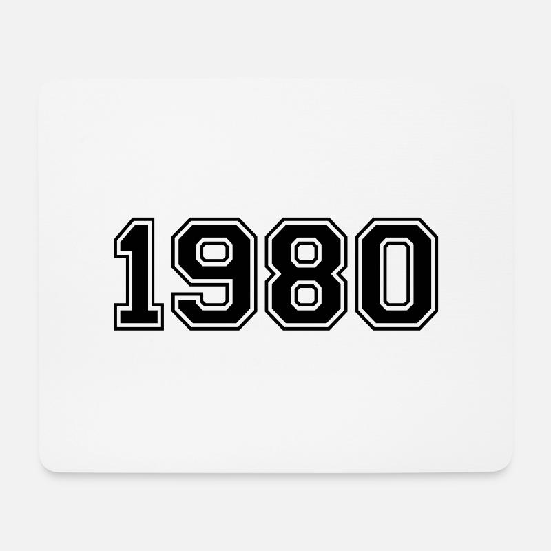 1980 - Mousepad (Querformat) - Weiß