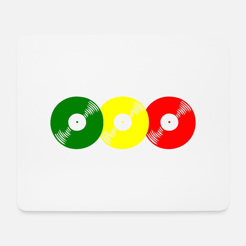 Reggae records - Mouse Pad (horizontal) - white