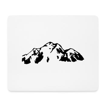 Mountainboard - Tapis de souris (format paysage) - blanc - Devant