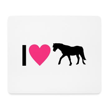 Pferd - Mousepad (Querformat) - Weiß - Vorne