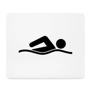 swimming__f1 - Mousepad (Querformat) - Weiß - Vorne