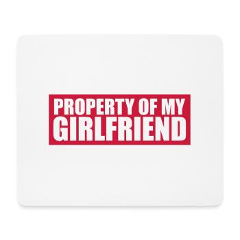 shield warning caution note property of my girl - Mouse Pad (horizontal) - white - Front