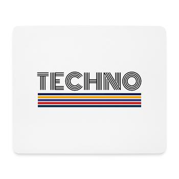 Techno Musik Retro Techno T-Shirt Geschenk - Mousepad (Querformat) - Weiß - Vorne
