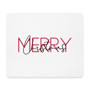 Merry Christmas - Frohe Weihnachten - Merry Xmas - Mousepad (Querformat) - Weiß - Vorne