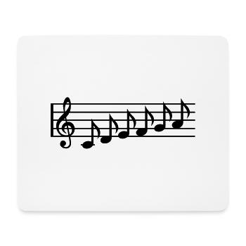Noten - Mousepad (Querformat) - Weiß - Vorne