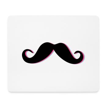 Funky Mustache - Mousepad (Querformat) - Weiß - Vorne