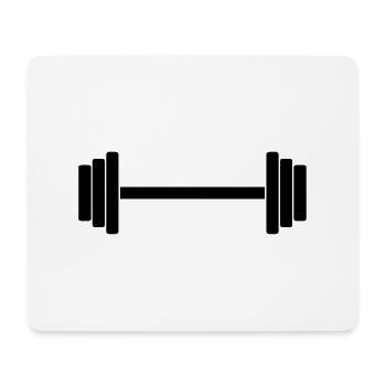 Barbell 1c - Mouse Pad (horizontal) - white - Front