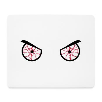 fronçant les sourcils yeux injectés de sang - Tapis de souris (format paysage) - blanc - Devant