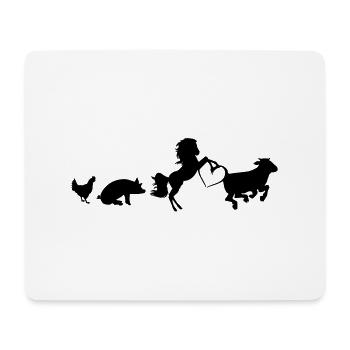 Ferme - Tapis de souris (format paysage) - blanc - Devant