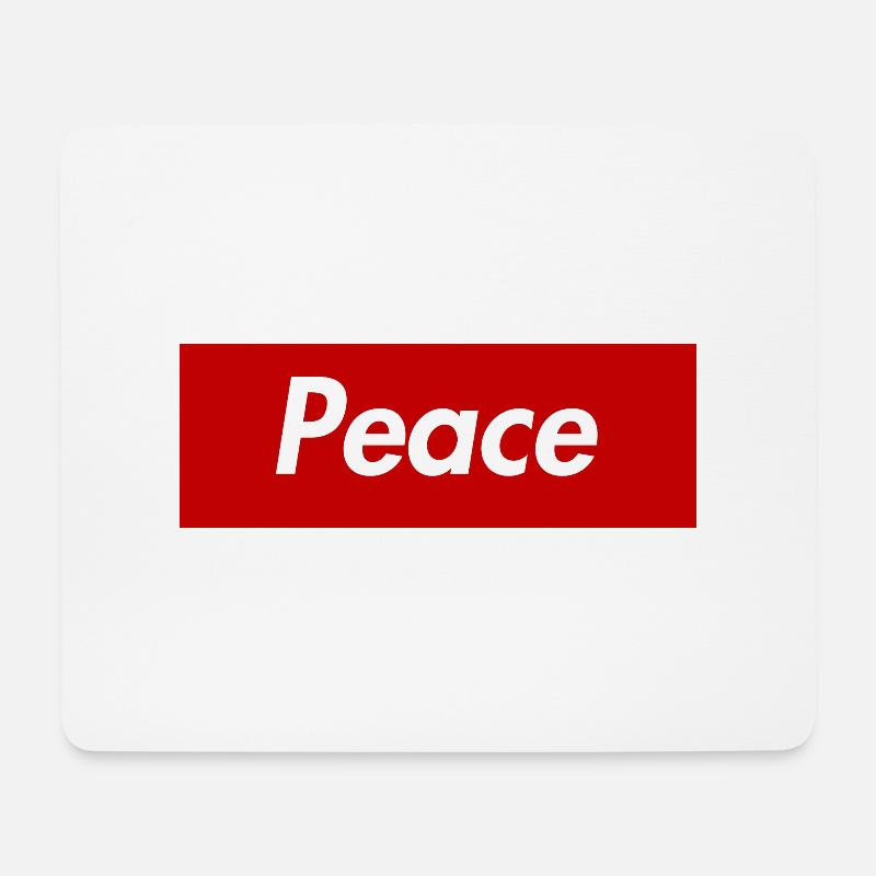 "Peace" - Mousepad (Querformat) - Weiß