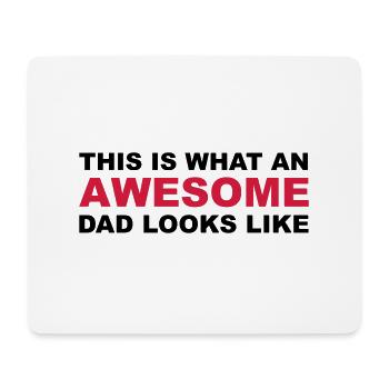 Awesome Dad - Tapis de souris (format paysage) - blanc - Devant