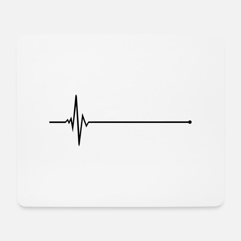 Puls - Pulslinie - Frequenz - Mousepad (Querformat) - Weiß