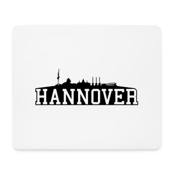 Hannover // Skyline // Silhouette // Skylineshirt - Mousepad (Querformat) - Weiß - Vorne