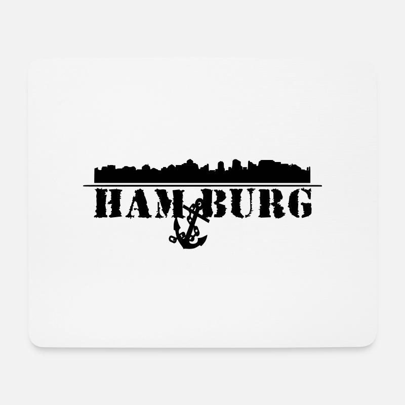 Hamburg - Mousepad (Querformat) - Weiß