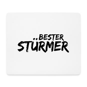 Fußball T-Shirt Bester Stürmer Geschenk - Mousepad (Querformat) - Weiß - Vorne