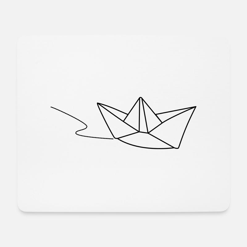 Paper boat - sail away - Mouse Pad (horizontal) - white