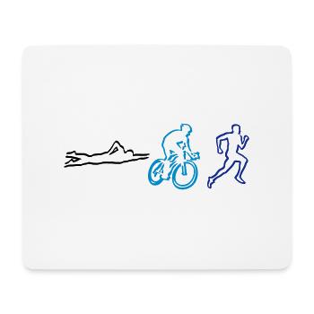 Triathlon - Tapis de souris (format paysage) - blanc - Devant