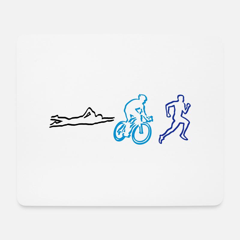 Triathlon - Mousepad (Querformat) - Weiß