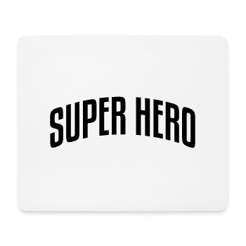 super hero stylish arched text logo copy - Mouse Pad (horizontal) - white - Front