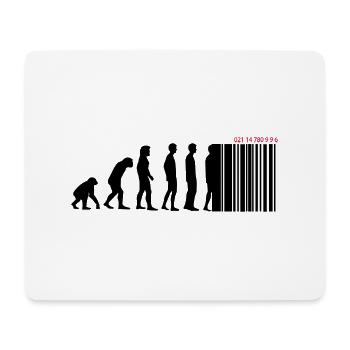 DARWIN - EVOLUTION SOCIETE - CODE BARRE - Tapis de souris (format paysage) - blanc - Devant
