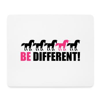 reihe be different unicorn pferde muster design ei - Mousepad (Querformat) - Weiß - Vorne