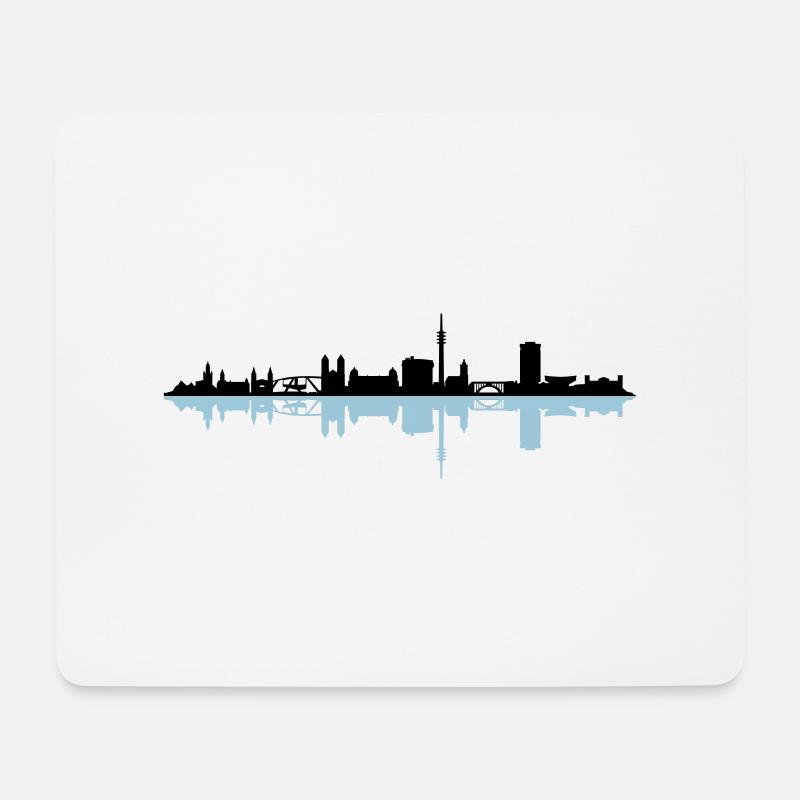Skyline - Wuppertal - Mousepad (Querformat) - Weiß