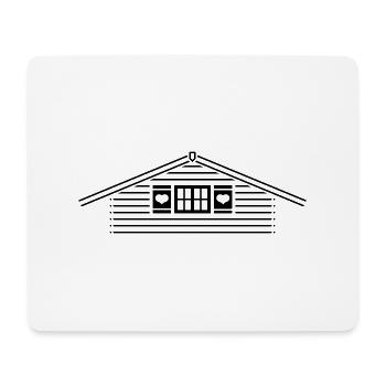 Hütte / Skihütte / Almhütte (Après-Ski) - Mousepad (Querformat) - Weiß - Vorne